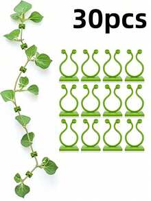 50pcs Plant Wall Clips For Climbing Plants Wall Clips Green Tree Climbing Wall Tool Fixing Vine Fixing Clamp Climbing Hook Green Buckle Ring Traceless Green Plant Fixing Device