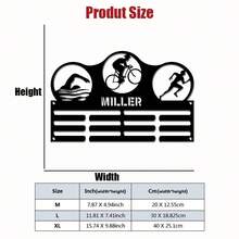 1pc Customized Name Running Sports Metal Medal Holder, 5 Styles Available, Suitable As Wedding, Graduation, Back To School, Mother's Day, Father's Day, Christmas, Easter, Valentine's Day, Independence Day, Birthday Gifts For Family/Friends - Multicolor - View 39