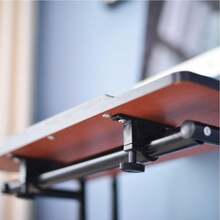 Rolling Standing Desk Height Adjustable, Mobile Stand Up Computer Desk, Sit-Stand Tiltable Top Desk Laptop Stand For Small Spaces - Black - View 5