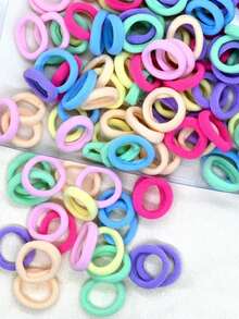 Colored Hair Bands For Girls, 100/500/1000pcs/Pack, Polyester Nonwoven Fabric, Mixed Colors - Perfect Gift For Students - Multicolor - View 5