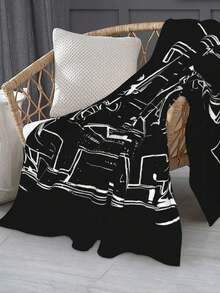 GTR R35 JDM Line Art Tuner Drift Racing Flannel Blankets Queen Size Black - Soft Lightweight Plush Fuzzy Cozy Luxury Fall Blanket Microfiber, Room Home Decor Gifts For Women And Men, 50x60 Inches - màu đen - Xem 5