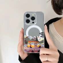 Compatible con phone 16 Pro, 15/14 Plus, 13/12/11 Pro. Nueva funda magnética transparente de acrílico con diseño clásico y resistente. Funda de alta calidad para hombres y mujeres. - Colores mixtos 1 - Ver 4