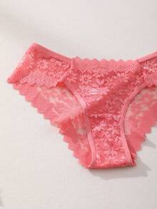 6条/包 性感蕾丝拼接低腰无痕比基尼内裤 - 透气柔软女士日常及瑜伽无痕内衣 - 彩色 - 查看 12