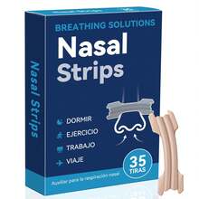 35 Tiras Nasales para Mejor Respiración - Antirronquidos para Dormir y Deporte, Color Negro - Negro - Ver 1
