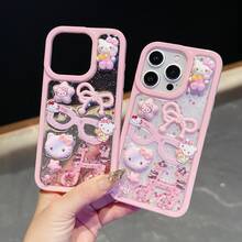 SANRIO Pink Bow-Knot Hello Kitty Leather Pattern Bow-Knot Phone Case Compatible With Iphone 17 Pro Max - Baby Pink - View 5