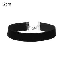 5pcs Punk Style Black Velvet Choker Necklace Set For Women - Black 5 Stripes - View 5