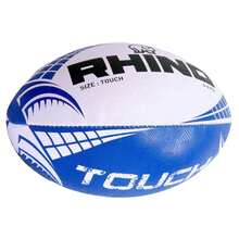 RHINO Touch Rugby Ball (White/Blue) - 100% Mixed - (CS2333) - White - View 2