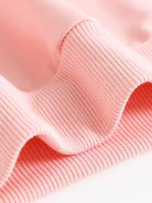 2 piezas Conjunto de sudadera con capucha con letras dulces y geniales para niñas, suave y amigable con la piel, para uso diario escolar en todas las estaciones - Rosa - Ver 4