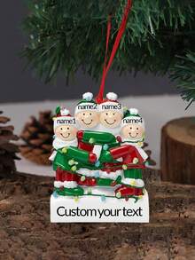 Decorazioni natalizie personalizzate, decorazione natalizia per albero di Natale personalizzata per famiglia. Ornamenti personalizzati con 1-8 nomi. Decorazione natalizia personalizzata "Miglior famiglia 2025".