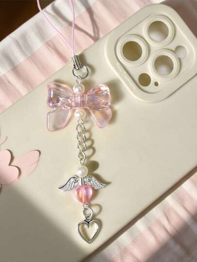 1 Stück Schmetterling & Engelflügel Dekor Smartphone Zubehör, traumhafter Anhänger Hängeornament, super heilendes Handy-Anhänger