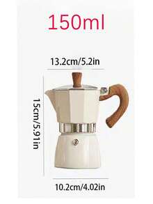 1pc Classic Italian/American Style Stovetop Espresso Maker - 10.14oz Aluminum Moka Pot, Manual Operation, Ideal For Home And Restaurant Use, Great Gift For Back To School, Teacher's Day, Valentine's Day, Eid, Easter, Ramadan, Coffee Bar Essential, Perfect Companion To Coffee Cups - Multicolor Moka Pot - View 14