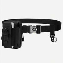 3pcs Men's Snake Buckle Nylon Belt Strap Combo, For Sports, Climbing, Travel, Outdoor, Casual Leisure Fall, Autumn, Halloween Autumn-Winter Accessories,Suitable For Teens, Youth,Men,Casual, Outdoor, Athletic, Vacation, Graduation Gifts, Birthday, Daily Wear Halloween, Casual, Business, Street, Boho, Western, Outdoor, Gift For Men, Husband, Boyfriend, Father, Dad, Christmas - Black - View 7
