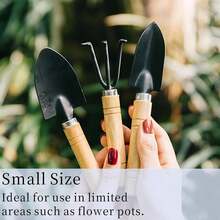 AUNMAS Kit de Pala de Pala, Kit de Herramientas de jardinería Profesional con Palas de rastrillo de jardín para Maceta para trasplante - 1 - Ver 7