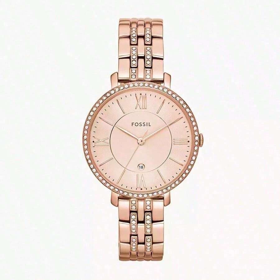 Women's Quartz Stainless Steel Three-Hand Watch Stainless Steel Case/Glass ES3546/ES3547/ES3631/ES3632 - Rose Gold + Diamond - View 1