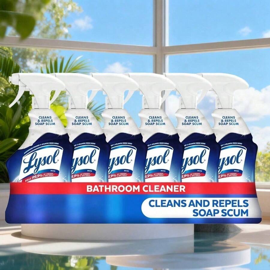 Lysoll Power Foaming Bathroom Cleaner, 32oz Island Breeze Scent, For No-Scrub Cleaning & Limescale Removal, For Showers & Hard Water Areas | Weekly Bathroom Reset, Hard Water Stain Fighter, Tropical Escape Vibe, "Gleamcore" Aesthetic, Foaming Action, Soap Scum Remover, For Busy Homeowners, For Meticulous Cleaners, Household Cleaner, Cleaning Supply-Kitchen Accessories,Kitchen Essentials,Bathroom,Household Items,Home Decor,Cleaning Supplies,Cleaning Products,Toilet Bowl Cleaner,Laundry Detergent,Bleach,Home Essentials,Cleaning Brush - Grime Warrior | Stain Slayer | Cleaning Ninjaa | Grease Buster | Dawn Powerwash Dupee | Hypoallergenic Gentle Clean | Multi-Surface Miracle