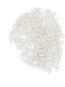 200pcs ojo pines tornillos ojetes ganchos roscados bails hallazgos para arcilla, resina, grano, fabricación de joyas de plástico(Silver) - Plateado - Ver 12