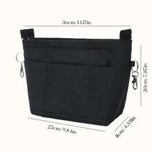 1pc Felt Fabric Organizer Bag, Multi-Functional Washable Large Capacity Makeup Bag, Cosmetic Bag, Storage Caddy For Desk, Toiletry Bag, Household Organizer