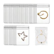 Clear PVC Plastic Jewelry Bags Wanfoou 100Pcs Jewelry Bags Small SelfSealing Plastic Zip Clear Bags PVC Transparent Lock Bag For Storing Bracelets Rings Earrings Ziplock Pouch 7x10cm