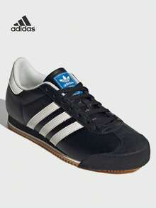 阿迪达斯 (ADIDAS) Adidas Originals Kick 74 合成皮革，耐用透气低帮滑板鞋，男女通用，黑色 K 74 鞋，经典运动鞋 - 黑與白 - 查看 10