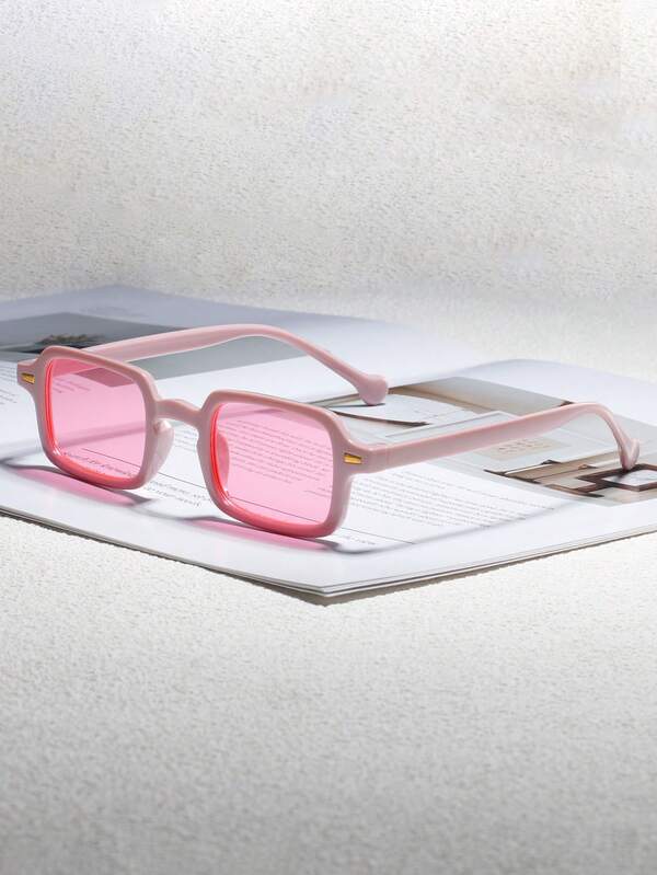 Women's Full Frame Plastic Square Retro Street Fashion Glasses, Suitable For Daily Commute, Outfit Matching, Photography, Outdoor Vacation, Also A Great Back-To-School Gift, Perfect For Halloween, Christmas, Easter, Valentine's Day, Independence Day, Thanksgiving, New Year