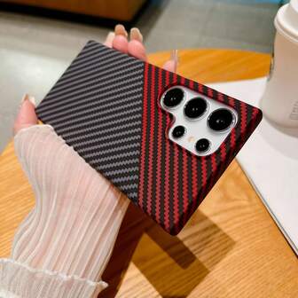 Ultra Thin Carbon Fiber Texture Armor Cover For Case For S25 Ultra S24 Ultra S23 Ultra S22 Ultra Mate 30 40 50 60 70 Pixel 7 7A 8 9 Pro Hard PC Cover