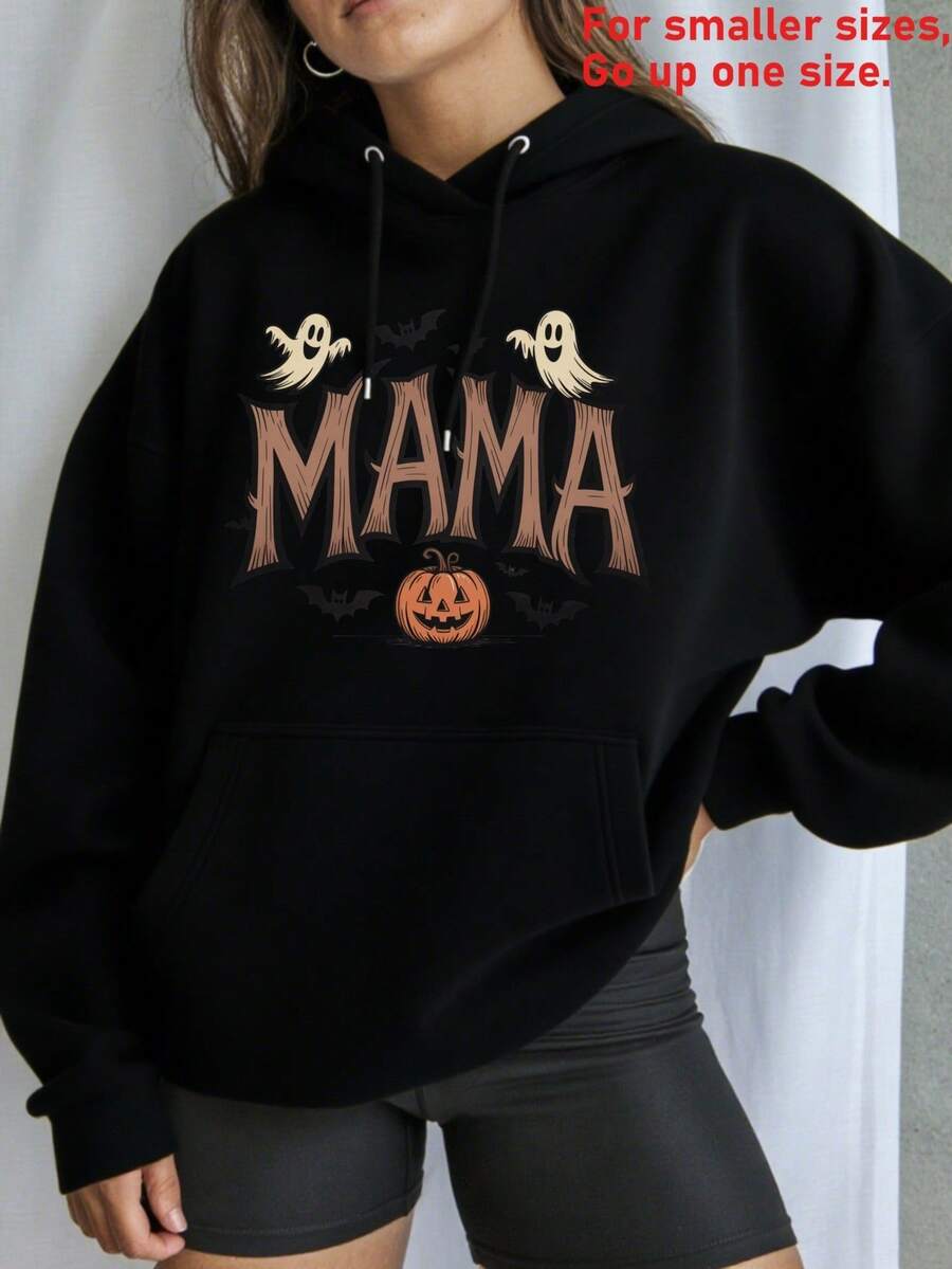 Spooky Season Sweatshirt - Nightmare Before Christmas Vintage Halloween Horror Night Hoodie, Halloween Hoodie, Halloween Hoodie, Retro Halloween, Horror Movie Sweatshirt For Women - 黑色 - 查看 1