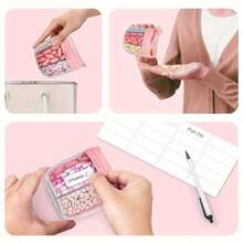 Portable Pill Dispenser Bottle, Vitamin Organizer With 7 Compartments, Holds Plenty Of Supplements With Anti-Mixing & Wide Openings Design, Easy To Retrieve Meds - 粉色 - 查看 11