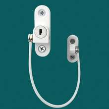 Juego de Restrictor de Cable para Ventana y Puerta, Ventilador, Kits de Bloqueo de Cadena de  de Acero Inoxidable - Blanco - Ver 6