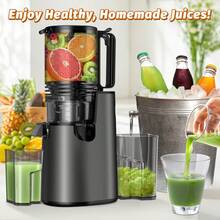 Cold Press Juicer Machines, Compact Small Slow Masticating Juicer With Large Chute For Whole Fruits & Vegetables, Easy To Clean & Quiet Juice Extractor,Space Saving Design,99% Juice Yield, Kitchen Appliance - US A Type Plug(110-127V) - View 7
