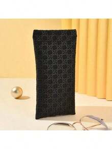 Portable Squeeze Top Sunglass Case - Leather Soft Sunglasses Case Easy To Use Eyeglasses Case Pouch