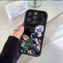 Fashionable New Anime Cartoon Hunter X Huner Phone, Compatible With 16 15 14 13 12 11 Pro XXR XXSMAX 8 Plus - Shockproof Soft TPU Back Cover, Animal Phone, Phone, Daily Phone Cover, Shockproof Back Cover, TPU Phone Cover, Animal Print, Anime Cartoon Design, Flexible Shockproof Build, Durable Back Cover, Anime Fans, Collector Community, Everyday Phone17 17promax - 黑色 - 查看 5