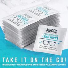 Premoistened Lens Glass Cleaning Wipes One Size Travel Cleaner, 3.98 In 0.49lb