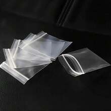 100pcs Clear Resealable Zip Plastic Bags, 2 Mil Thick Transparent Poly Bags With Seal Zipper, Storage Containers,Self Locking Plastic Bags For Coins, Screws, Small Items, Jewelry Supplies, Snacks, Wedding, Birthday Gift Bag Party Bridesmaid Gifts Bag - 彩色 - 查看 1