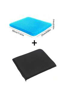 带防滑套的凝胶座垫，厚实透气的蜂窝设计压力吸收垫，双层加厚办公椅座垫椅垫，办公椅座垫，适用于办公椅、家居、汽车和轮椅礼物生日毕业椅枕游戏椅