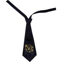 Fiestas Guirca Party Tie For Celebrations From 18 To 60 Years, Fun And Themed Accessory With Numeric Designs And Festive Prints, Ideal For Birthdays, Anniversaries And Special Events - 50 Years - View 4
