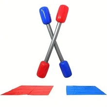 1 Set Inflatable Lawn Fight Sticks - Outdoor Interactive Battle Game, Durable Summer Physical Exercise Toy, Easy To Inflate Lightweight Portable Family Party Favor Equipment