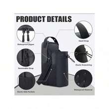 Magnetic Gym Bag With Water Bottle Holder, Adjustable Strap | Large Capacity Sports Organizer, Multi-Compartment | Retractable Cord Design, Sport Style, Heavy-Duty Fitness Backpack, Crossbody Bag, Convenient Strong Magnet Absorption Two-In-One Neutral Unisex, Suitable For Gym Sports Travel Storage - 彩色 - 查看 3