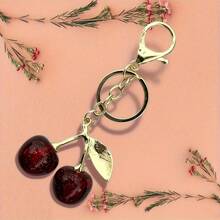 1 Women's Red Cherry Gold Keychain With Glossy Cherry Pendant And Gold Stem - Elegant Keyring Accessory For Purse, Bag Charm, Birthday Gift - Luxury Cherry Shaped Hook (Pink/Gold), Women's Keychain, Cute Keychain, Backpack Keychain, Women's Keychain, Women's Keychain, Mini Bag Accessory, Handbag Charm, Cute Keychain, Bag Charm, Keychain Aesthetic, Aesthetic Keychain, Keychain, Women's Keychain, Car Keychain, Cute Keychain, Purse Keychain, Women's Keychain, Women's Handbag Charm, Backpack Keychain, Girls' Must-Have
