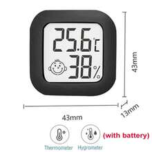 1 件智能微笑迷你 LCD 数字温度计：精确监测室温和湿度，精度 100%！