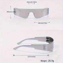 1 Piece Mother's Day 2026 Unisex Punk Style Oversized Round Non-Prescription Glasses, Special Limited Edition, Premium Quality Top Rated, Lightweight Plastic Frame Tortoiseshell/Clear/Black/Tinted Lens Options, Protective Reflective Lenses, Fashion Accessory For Music Festivals Parties Weddings Events Daily Wear Festive Occasion, Best Mom Gift Gift For Mom Mothers Day Gift Mommy Gift Gift For Grandma Mum Gift Sentimental Thank You Mom Gift Mothers Day Accessories Heartfelt Unique Surprise Gift For Mom - trắng - Xem 5