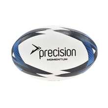 Precision Momentum Rugby Training Ball (White/Black/Blue) - 100% Mixed - (RD3737) - White - View 1