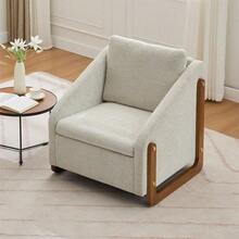 Chaise Lounges - Beige + Chenille + Foam - View 8