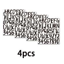 608 Pieces 8 Sheets Letters Stickers Self Adhesive Vinyl Letter Alphabet Number Stickers Mailbox Numbers Sticker, Decals For Classroom Decor, Sign, Door, Business (Black, 1 Inch,2lnch,0.5lnch))There Are Two Kinds Of Packing Quantity You Can Choose Respectively (8 Sheets 1 Set, 4 Sheets 1 Set), You Can Choose According To Your Needs. - Black - View 17