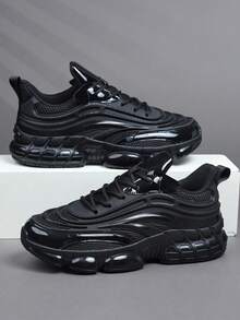 Men's Sneakers, Casual Running Shoes, Jogging Shoes, Men's Walking Shoes, Fashion Sports Shoes, Street Shoes, Low-Top Shoes - Black - View 4