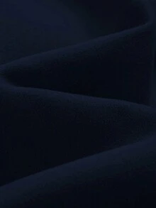 Sudadera con capucha de diseño largo, clásica y versátil para hombres, de material suave y rígido con bolsillo inclinado en la parte delantera y diseño corto en la parte trasera, adecuada para uso casual, moda clásica, simple, salir, ir al trabajo y el invierno, de manga larga - Azul Marino - Ver 6