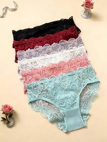 6/12/18 Pack Women's Cotton Stretch Lace Bikini Panties Multipack Breathable Soft For Valentine's Day Halloween Parties Dates Womenswear Bridal 2 Piece Sets Women,Outfits,Matching Pajama Set Couple,Halloween Costumes For Women>Sexy,Halloween Costumes For Women,Fallhalloween Costumes Tights - 彩色 - 查看 5