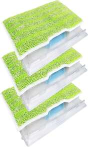 KEEPOW Reusable Mop Replacement Pads Refills Compatible With Shark Vacmop VM252 VM200 VC205 VM250, Reusable Wet And Dry Mop Pads For Hardwood Floor Cleaning, Green, 6 Pack - ColorA - 查看 1