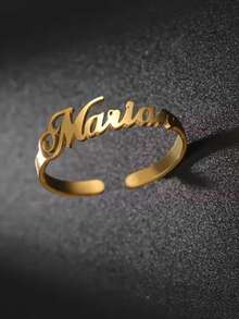 1 件个性化名字戒指、不锈钢定制戒指、可调节情侣戒指、女士母亲专属珠宝、高品质订婚戒指、女士装饰艺术戒指、浪漫礼物、时尚配饰、优雅珠宝、高品质戒指、手工戒指、定制珠宝女士珠宝母亲戒指 - 彩色 - 查看 3