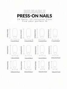 24Pcs Box Set Of Purple Ombre Glitter Gradient Press-On Nails For Ballet Shape, Middle Length, Mixed Color System, Glossy Finish, Perfect For Spring And Summer Parties Nail Supplies Nails - 彩色 - 查看 6