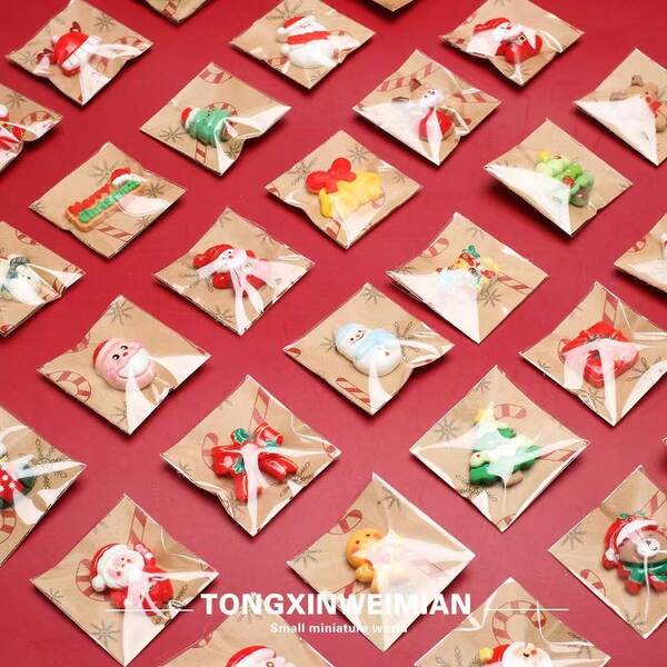 1/5/10/20 Mixed Refrigerator Stickers, Including Styles Such As Santa Claus, Snowman, Christmas Tree, Etc. - Resin Material | Home Decoration | Role-Playing Accessories | Miniature Scenes | Magnetic Refrigerator Stickers | Perfect Gift For Holiday Celebrations, Suitable For Christmas And Holiday Gifts (Product Packaging Contains Magnets Inside, Self-Adhesive Required)